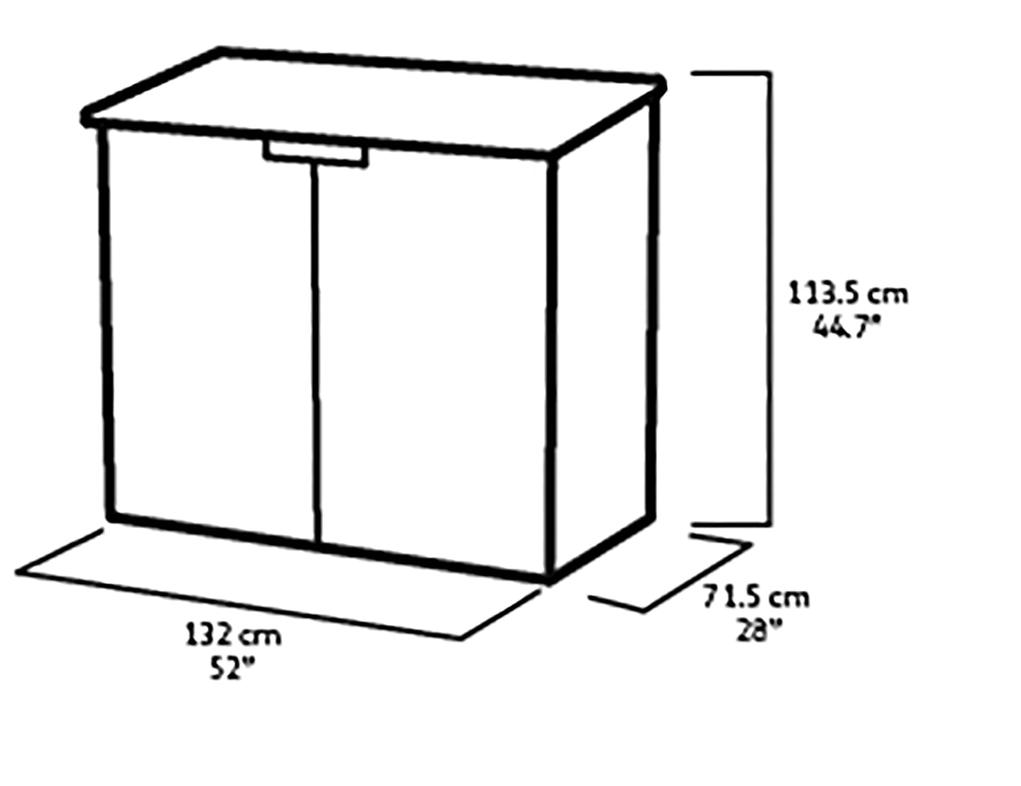 880L Outdoor Garden Storage Shed with Lift-Up Lid & Front Doors