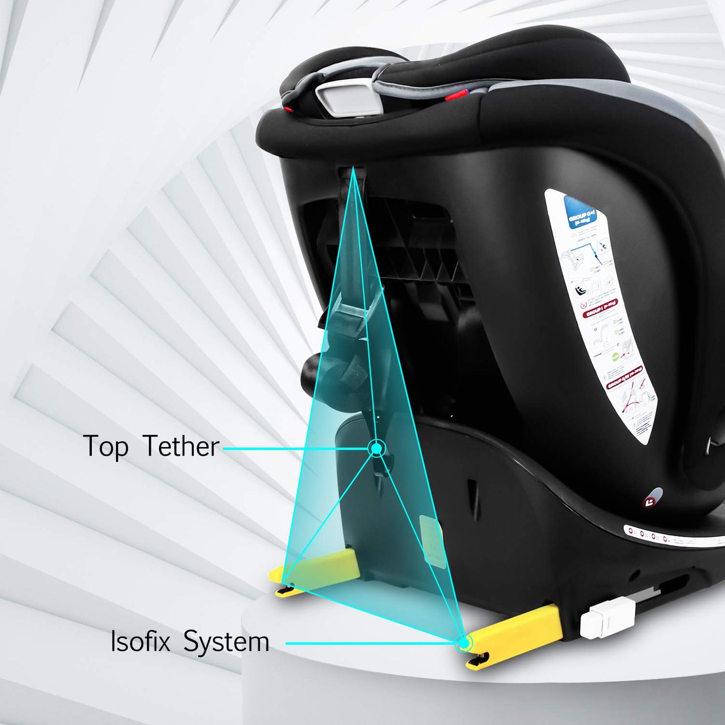 360° Swivel Baby & Child Car Seat with ISOFIX, 0-36kg