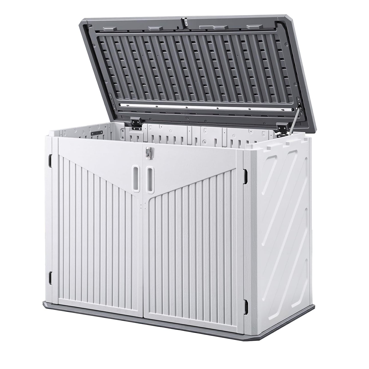 Large Outdoor Plastic Garden Storage Box with Hinged Lid