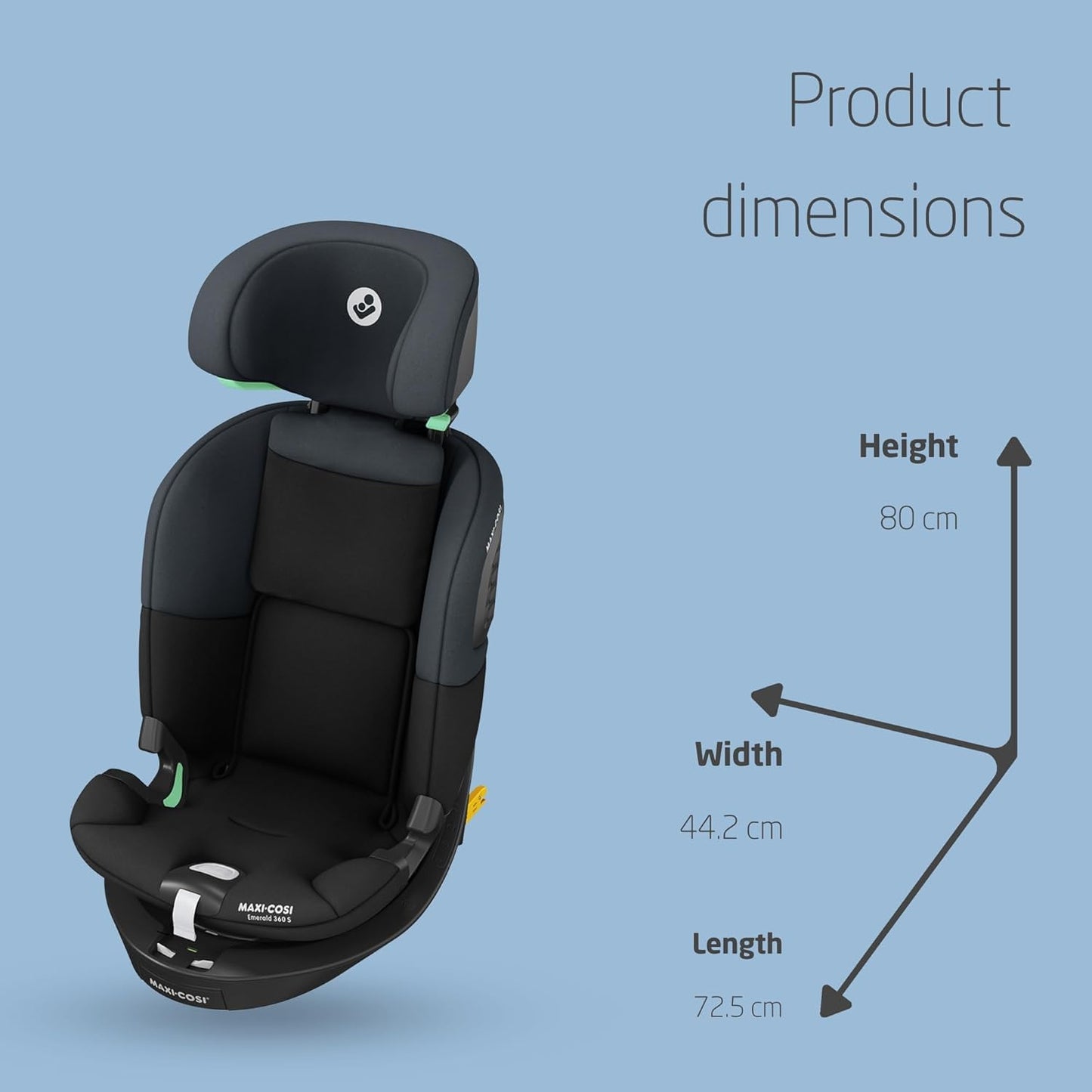 360° Swivel i-Size Baby & Child Car Seat with ISOFIX, 40–150cm
