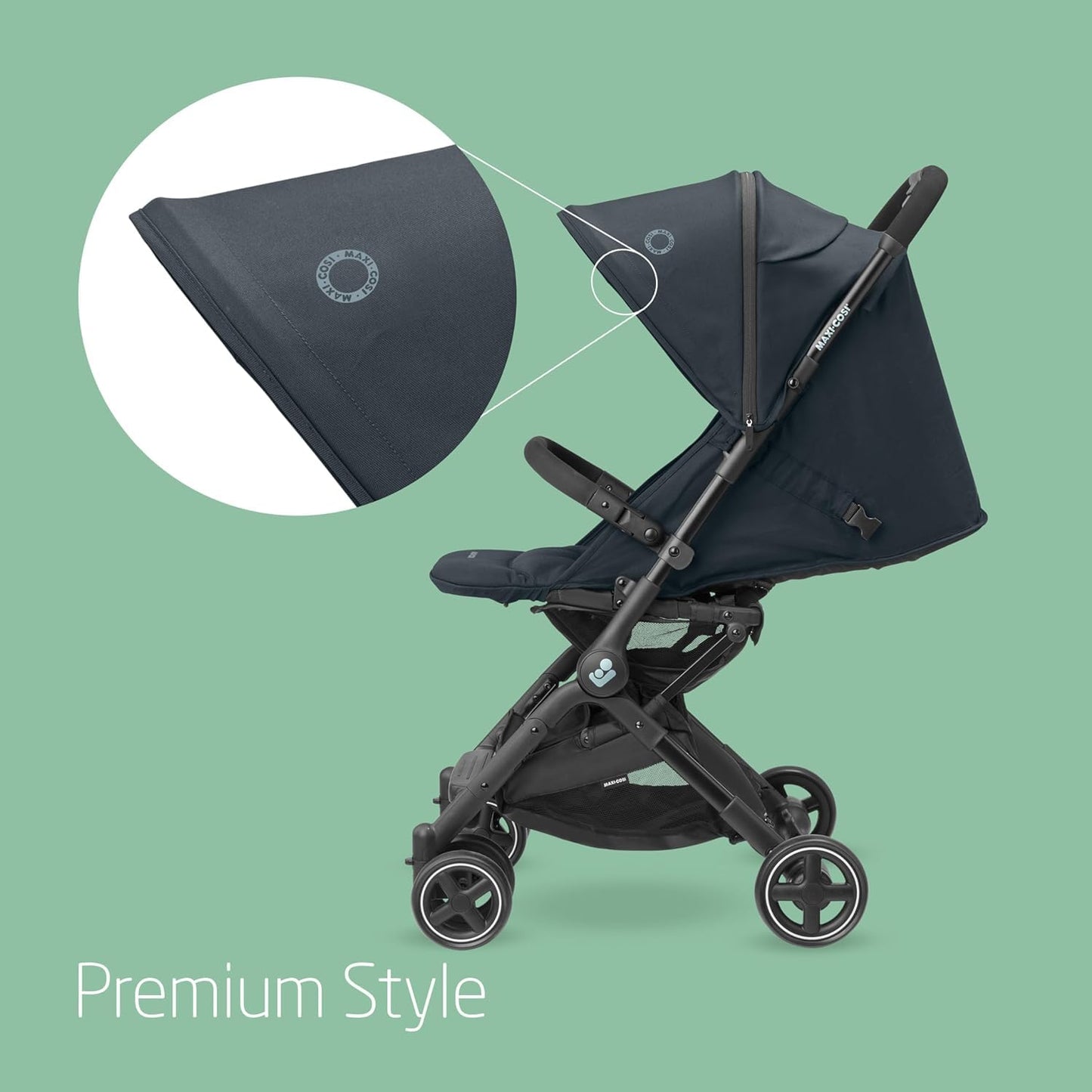 Ultra Lightweight Compact Pushchair with Automatic Fold & Lie-Flat Seat - Graphite