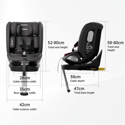 360° Rotating i-Size Baby & Child Car Seat with ISOFIX, 40-150cm