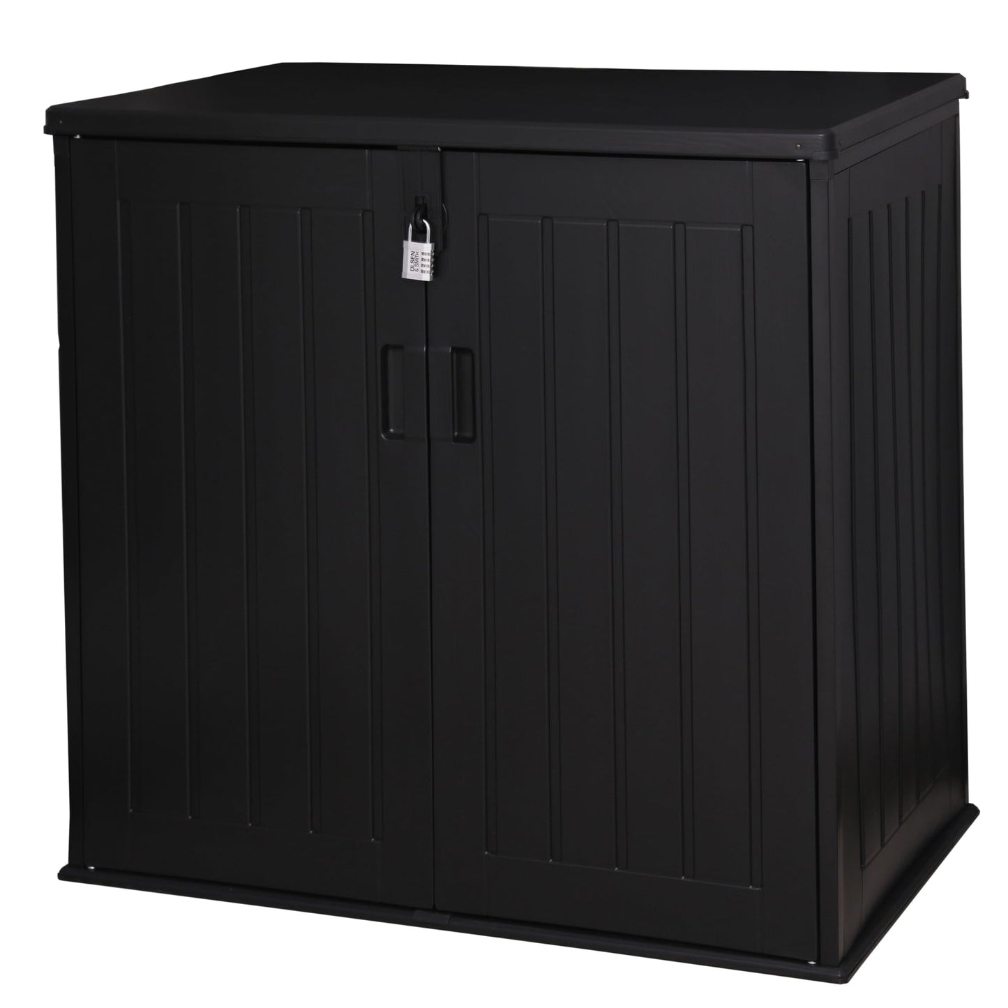 775L Outdoor Garden Storage Shed with Double Doors & Lift-Up Lid