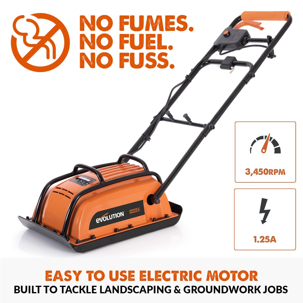 Electric Plate Compactor with 5kN Compaction Force for Paving, Soil & Landscaping