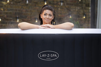 2-4 Person Round Inflatable Hot Tub with 120 Air Jets