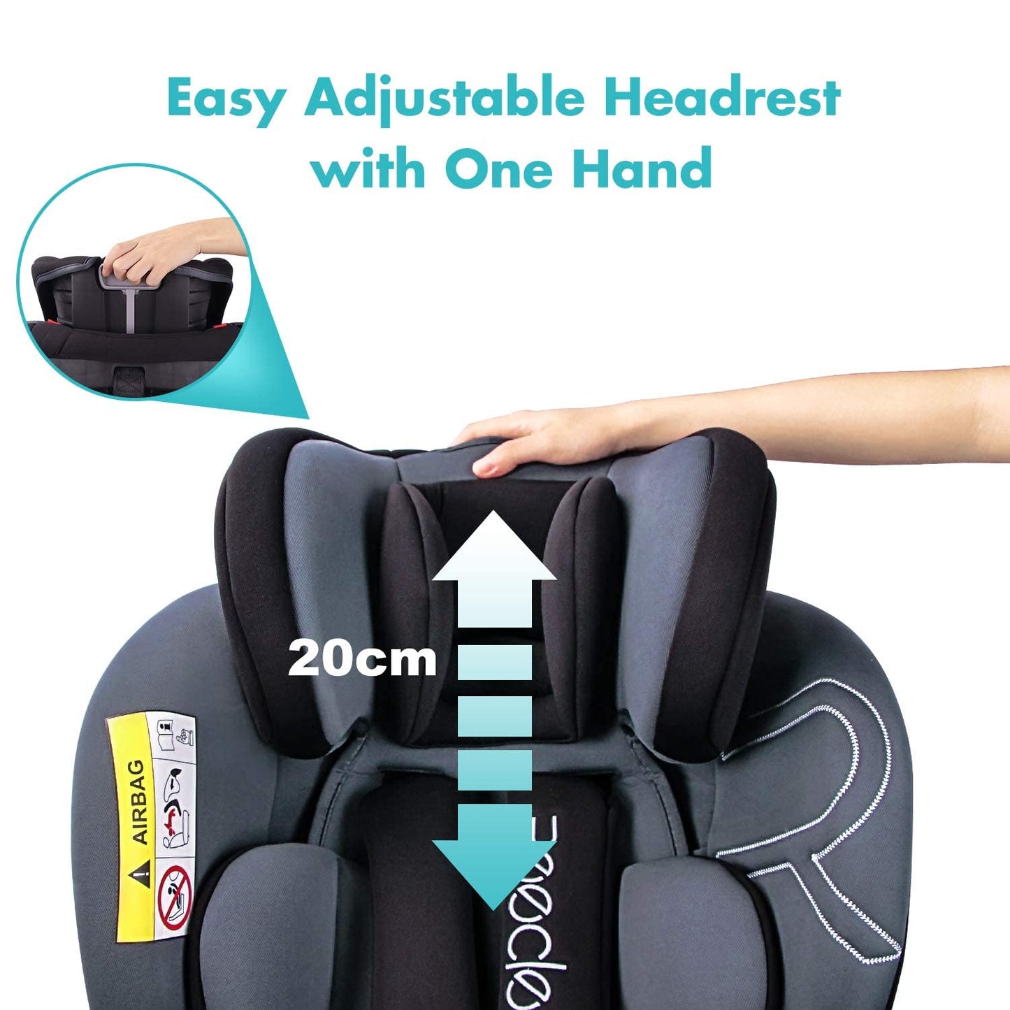 360° Swivel Baby & Child Car Seat with ISOFIX, 0-36kg