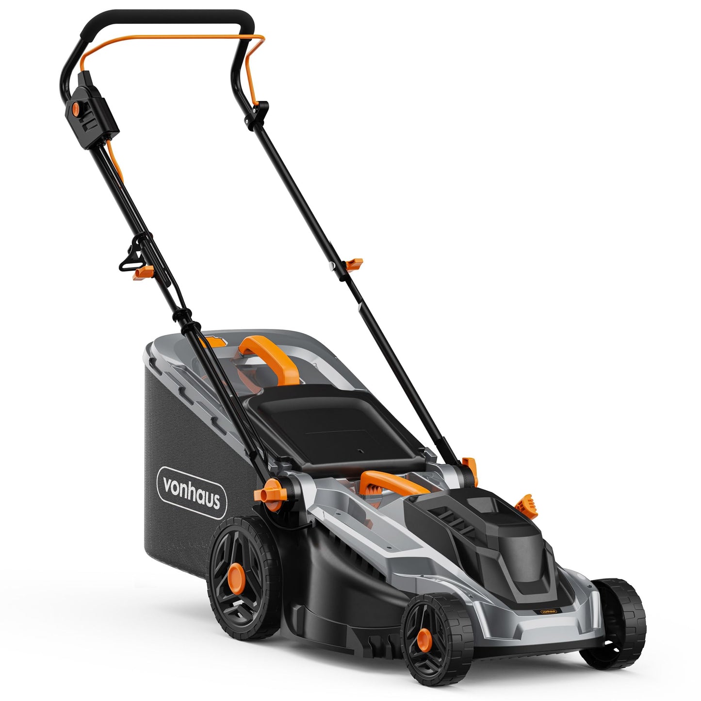1800W Electric Lawn Mower with 43cm Cutting Width, 52L Grass Box & Mulching Function