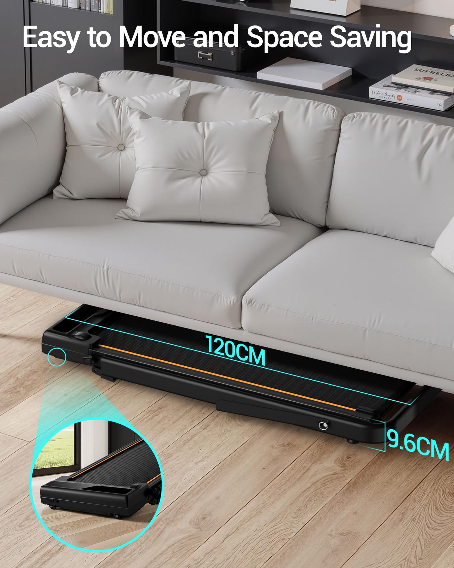 Walking Pad Treadmill with 16% Incline, 3.0HP Motor, Foldable Design & 10km/h Speed