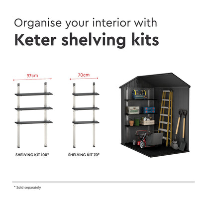 6 x 4ft Apex Garden Storage Shed with Floor, Window & Ventilation