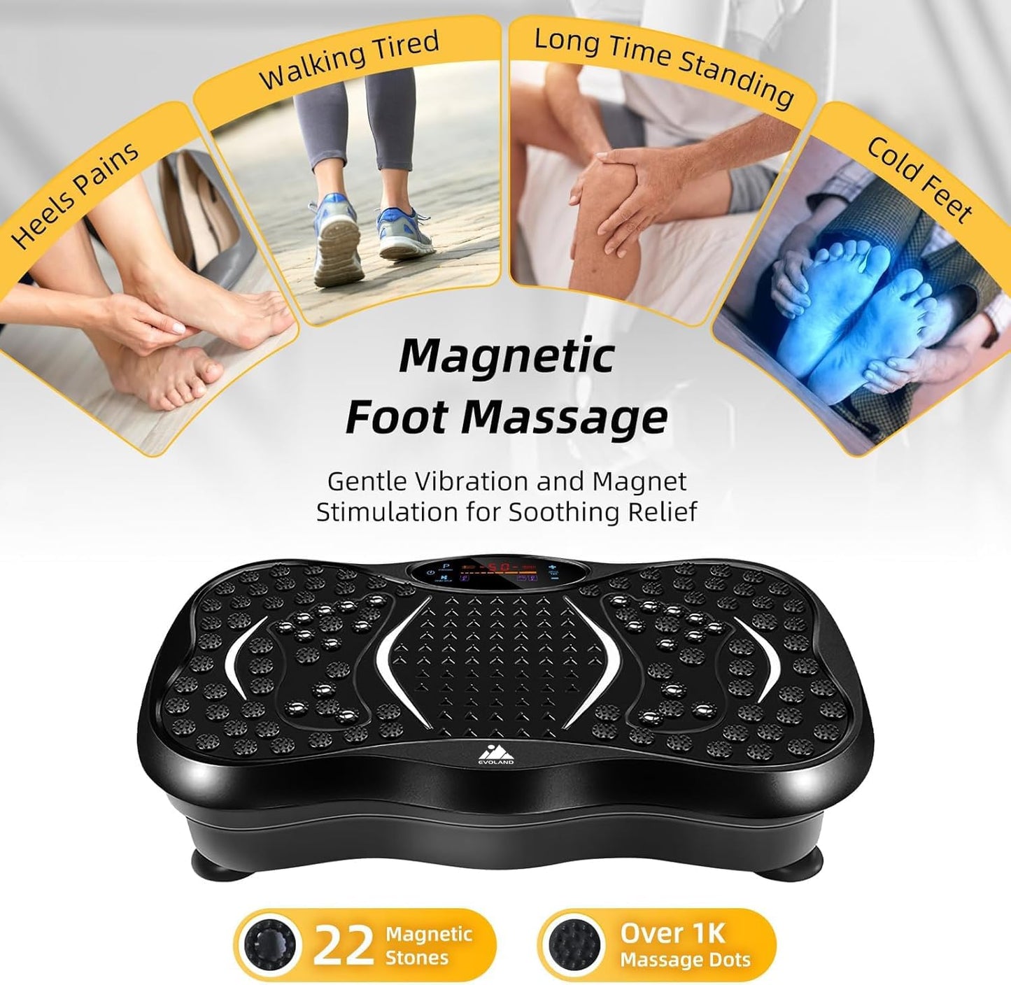 Vibration Plate Exercise Machine with Bluetooth Speaker, Resistance Bands & 99 Speed Levels