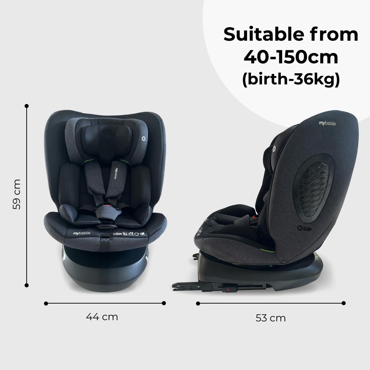 All-Stage 360° Rotating Child Car Seat with ISOFIX, 40-150cm