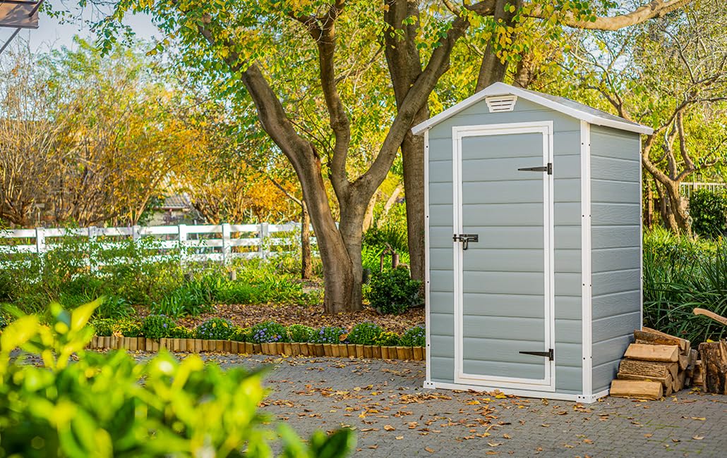 4 x 3ft Outdoor Garden Storage Shed with Floor & Ventilation