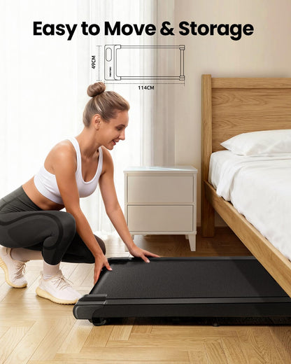 Under Desk Walking Pad Treadmill with 2.5HP Motor, LED Display, Remote Control & 6km/h Speed