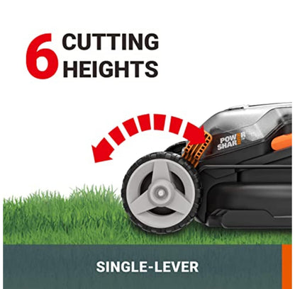 40V Cordless Lawn Mower with 34cm Cutting Width for Gardens up to 230m²