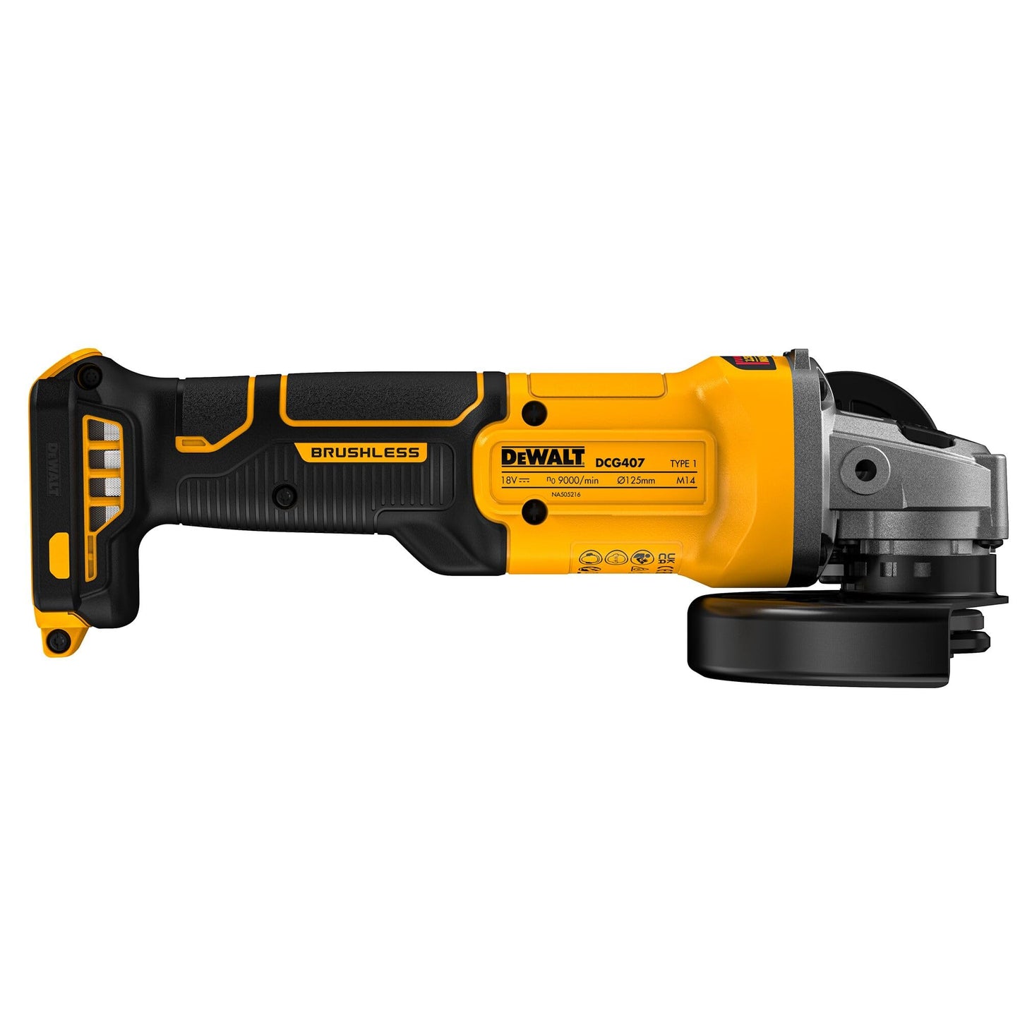 18V Brushless 125mm Cordless Angle Grinder with Electronic Clutch - Tool Only