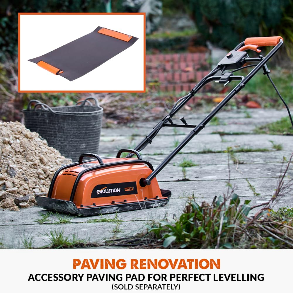 Electric Plate Compactor with 5kN Compaction Force for Paving, Soil & Landscaping