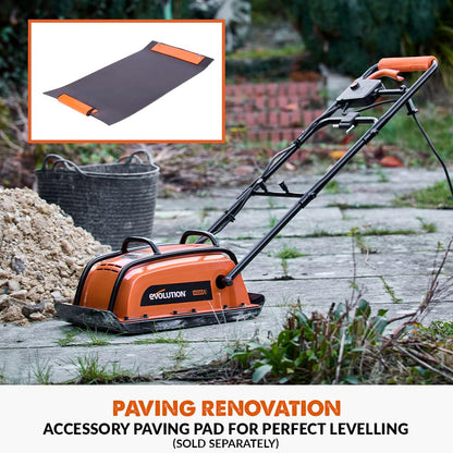 Electric Plate Compactor with 5kN Compaction Force for Paving, Soil & Landscaping