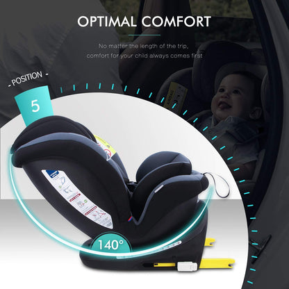 360° Swivel Baby & Child Car Seat with ISOFIX, 0-36kg