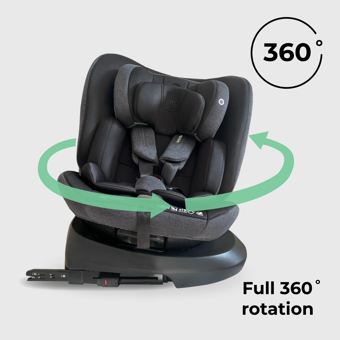 All-Stage 360° Rotating Child Car Seat with ISOFIX, 40-150cm