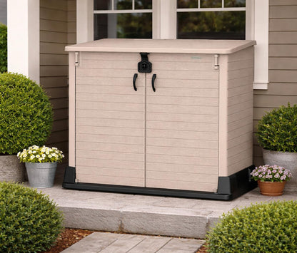 850L Outdoor Garden Storage Shed with Lift-Up Lid & Double Doors