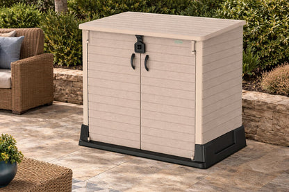 850L Outdoor Garden Storage Shed with Lift-Up Lid & Double Doors