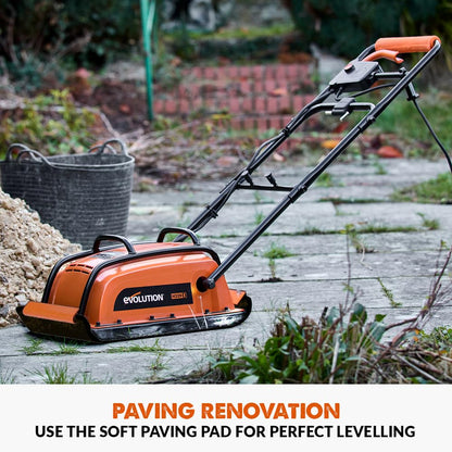 Electric Plate Compactor with 5kN Compaction Force for Paving, Soil & Landscaping
