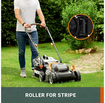 40V Cordless Lawn Mower with 34cm Cutting Width for Gardens up to 230m²