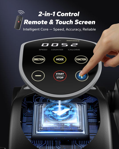 Under Desk Elliptical Machine with Remote Control, 12 Speed Levels & LED Display