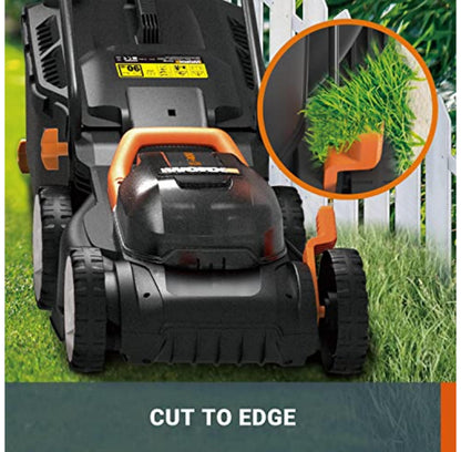 40V Cordless Lawn Mower with 34cm Cutting Width for Gardens up to 230m²