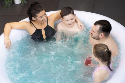 2-4 Person Round Inflatable Hot Tub with 120 Air Jets