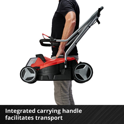 18V Brushless Cordless Lawn Mower with 33cm Cutting Width, Battery & Charger
