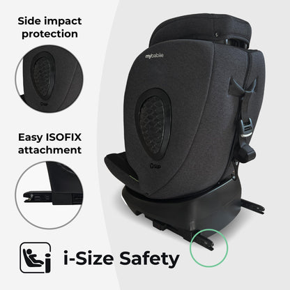 All-Stage 360° Rotating Child Car Seat with ISOFIX, 40-150cm