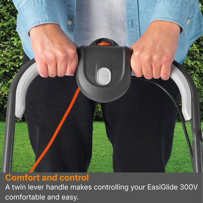 1800W Electric Hover Lawn Mower with 36cm Cutting Width & 26L Grass Box