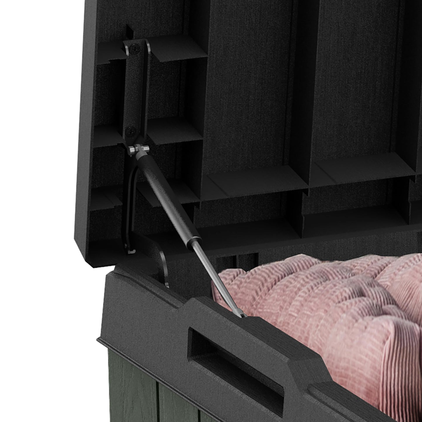 511L Outdoor Garden Storage Box with Wood Effect Finish & Seating