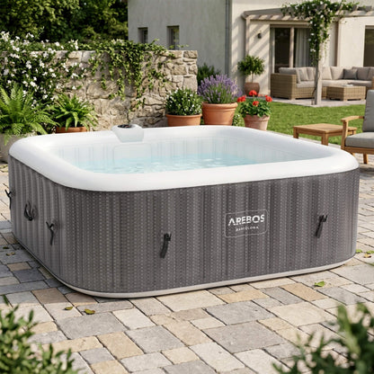 6 Person Inflatable Hot Tub Spa with 130 Massage Jets & Heating