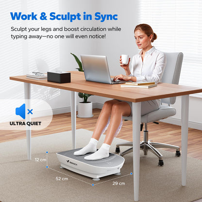 Compact Vibration Plate Exercise Machine with LED Display, Remote Control & 10 Speed Levels