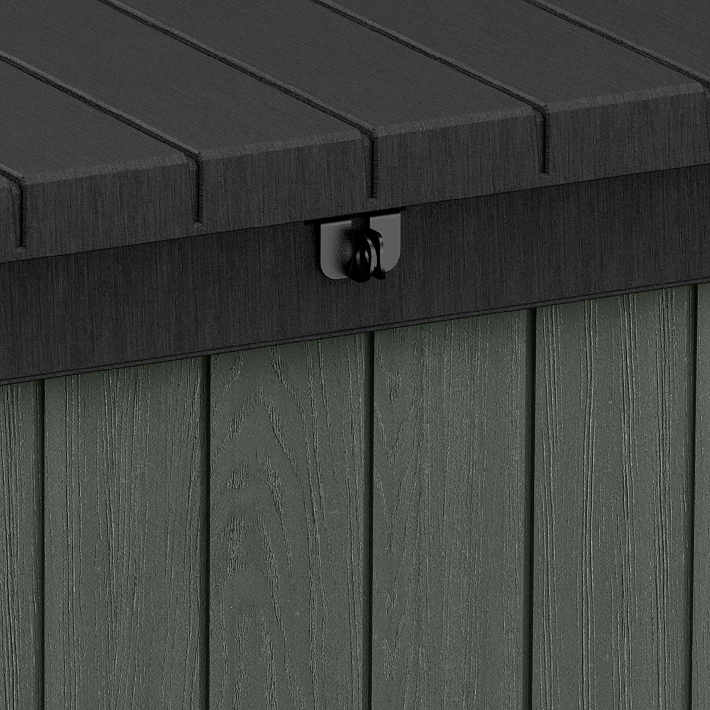 511L Outdoor Garden Storage Box with Wood Effect Finish & Seating