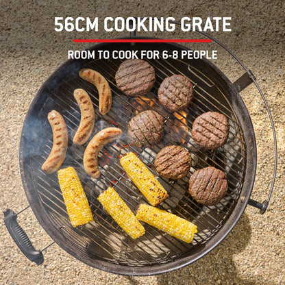 57cm Premium Charcoal Kettle Barbecue with Stand & Wheels