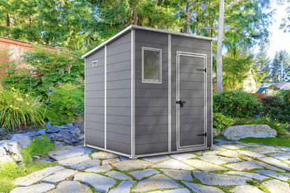 6 x 6ft Pent Garden Storage Shed with Floor, Window & Ventilation