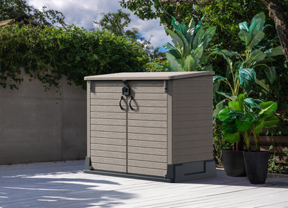 850L Outdoor Garden Storage Shed with Lift-Up Lid & Double Doors