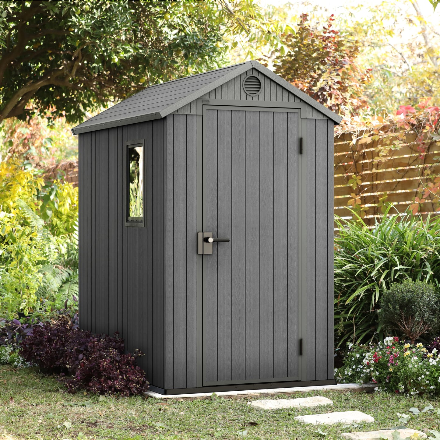 6 x 4ft Apex Garden Storage Shed with Floor, Window & Ventilation
