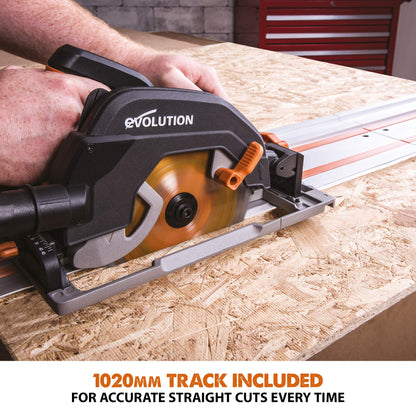185mm 1600W Multi-Material Circular Saw with 1020mm Guide Track