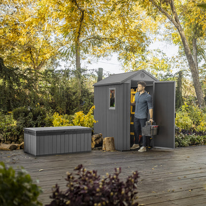 6 x 4ft Apex Garden Storage Shed with Floor, Window & Ventilation
