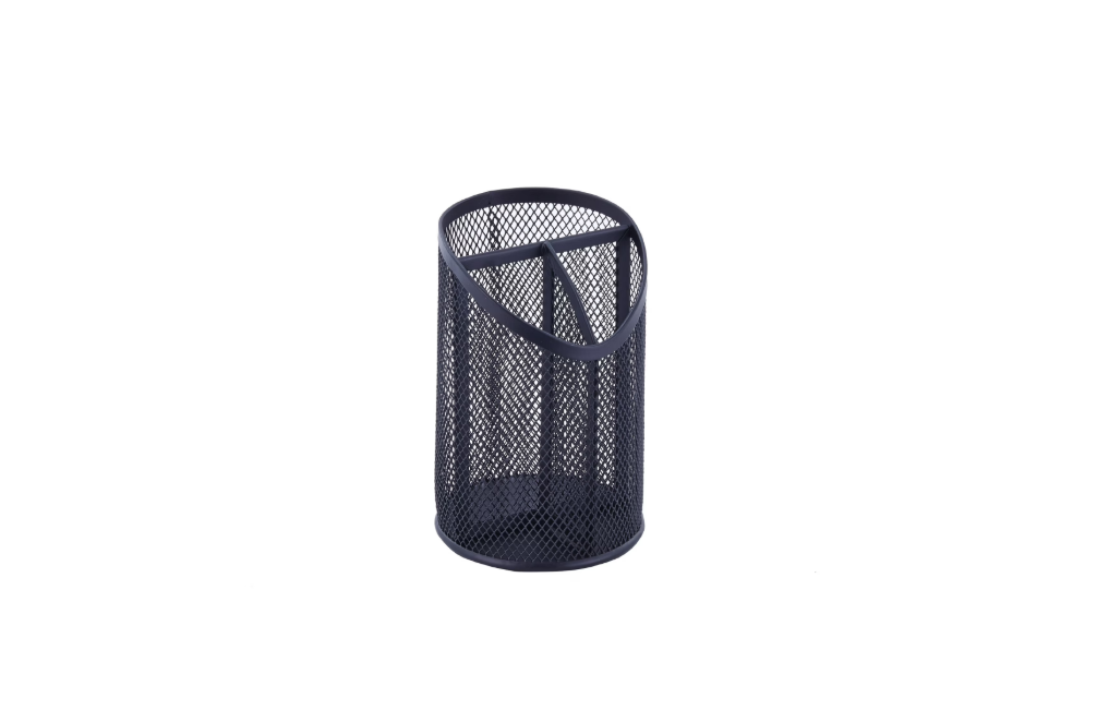 Metal Mesh Pen and Desk Organizer,3 Compartments