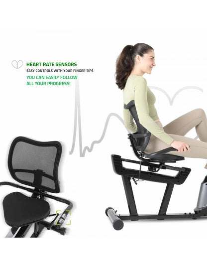 Recumbent Magnetic Exercise Bike with 8 Resistance Levels