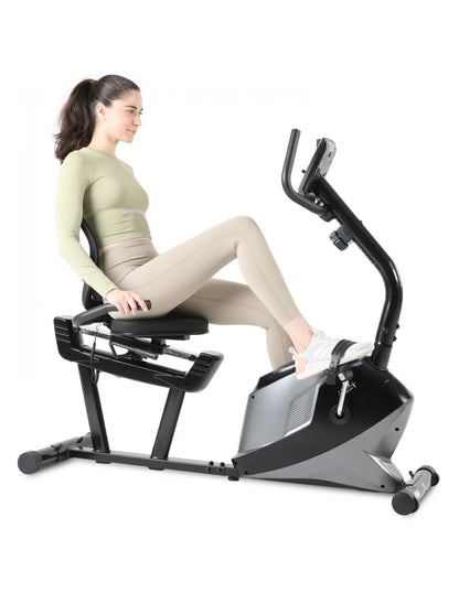 Recumbent Magnetic Exercise Bike with 8 Resistance Levels