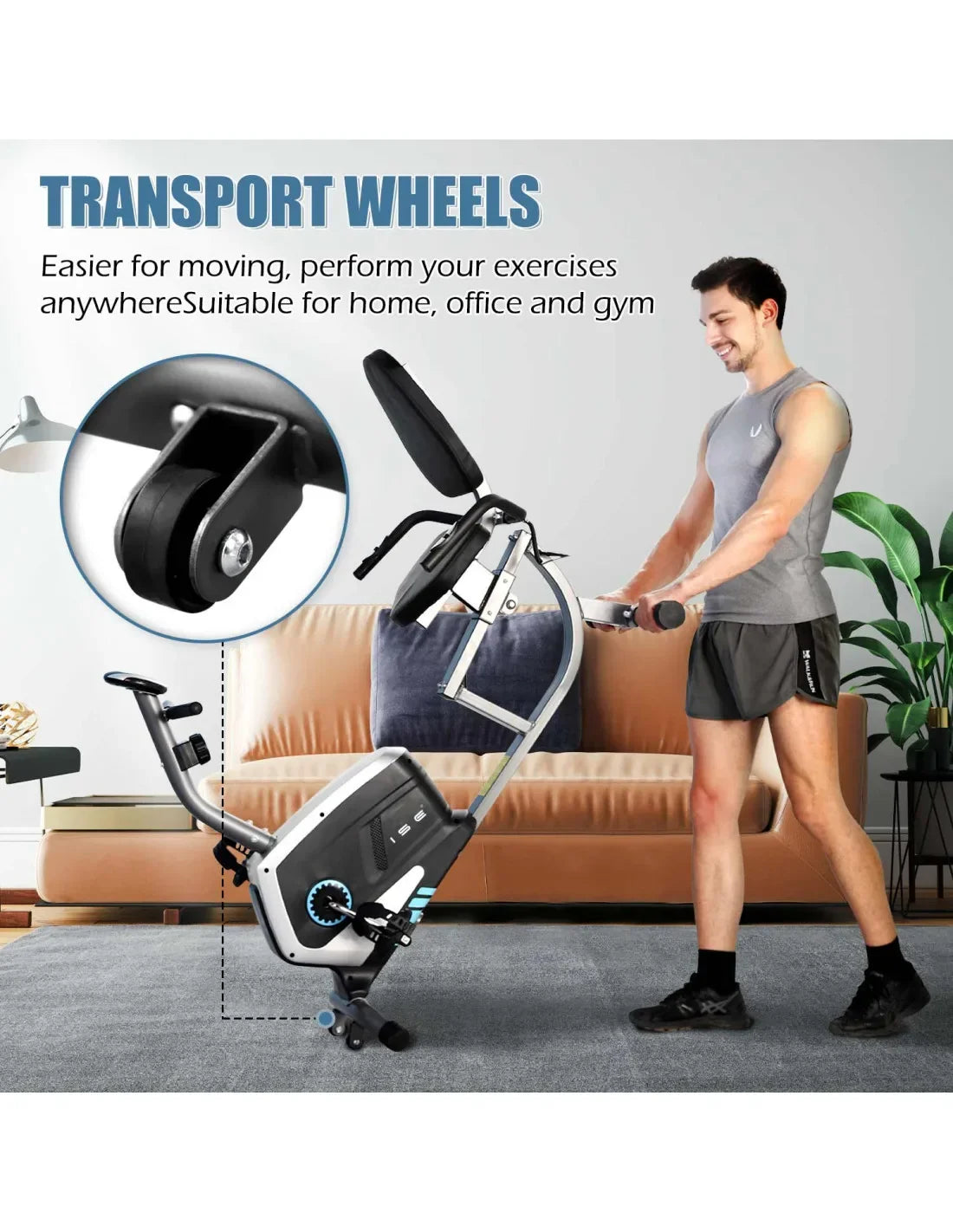 Recumbent Magnetic Exercise Bike – 8kg Flywheel