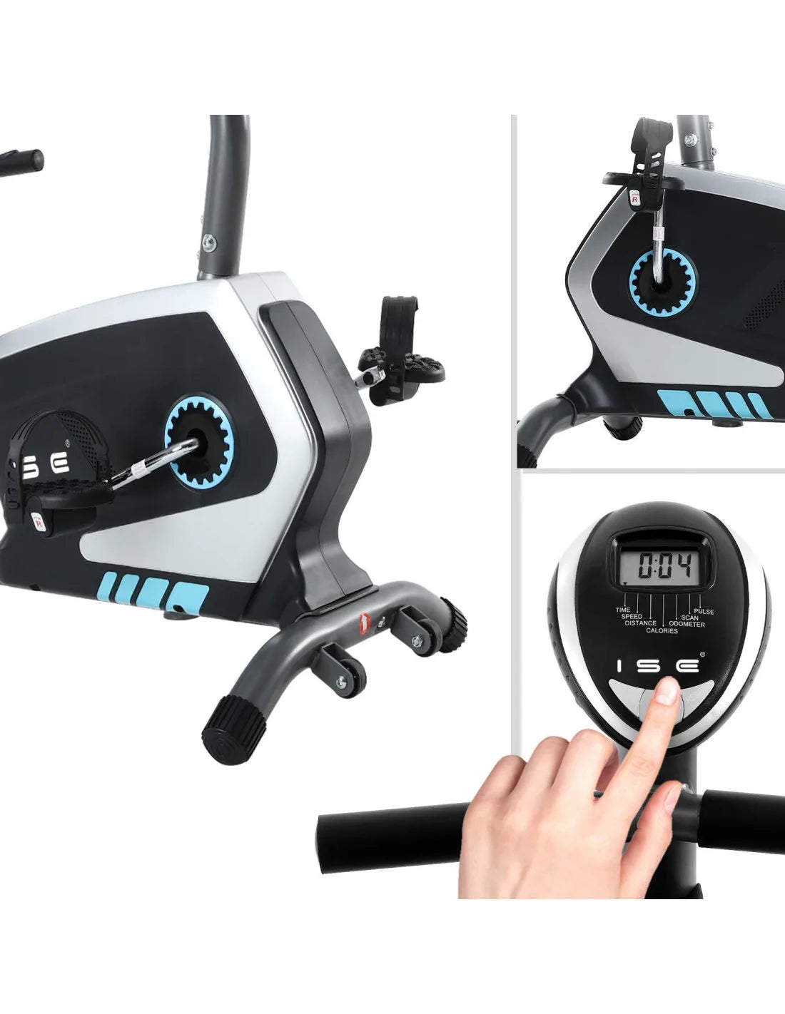 Recumbent Magnetic Exercise Bike – 8kg Flywheel