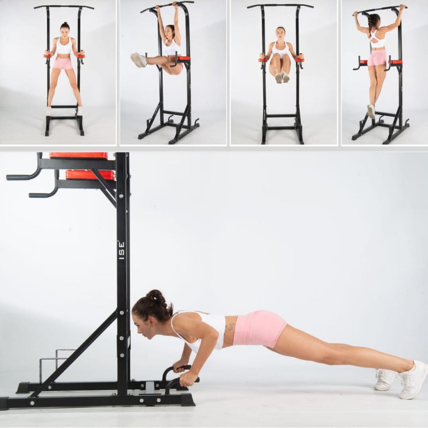 Multi Function Power Tower with Roman Chair Station