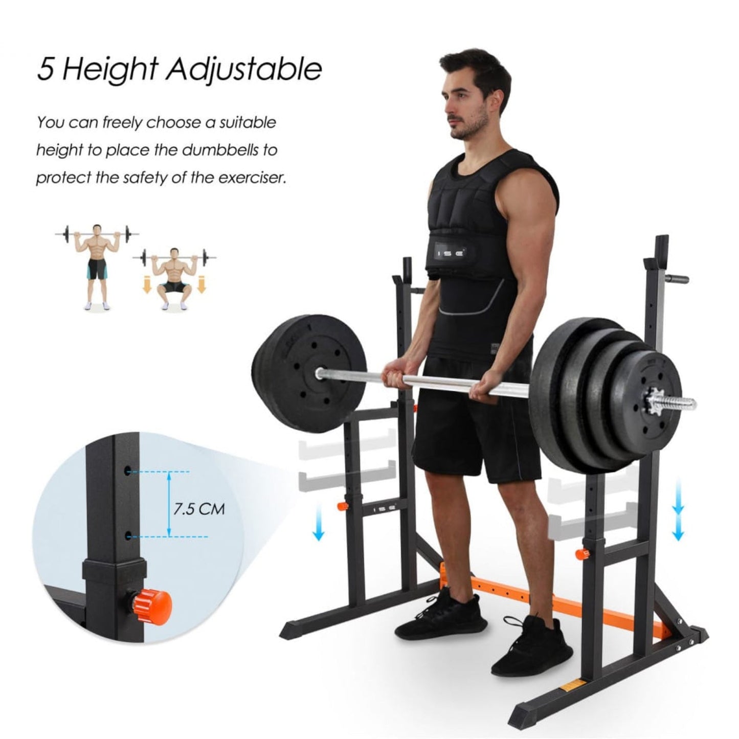 Heavy Duty Power Rack with Parallel Squat Bars